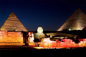 Sound and light show at Giza pyramids